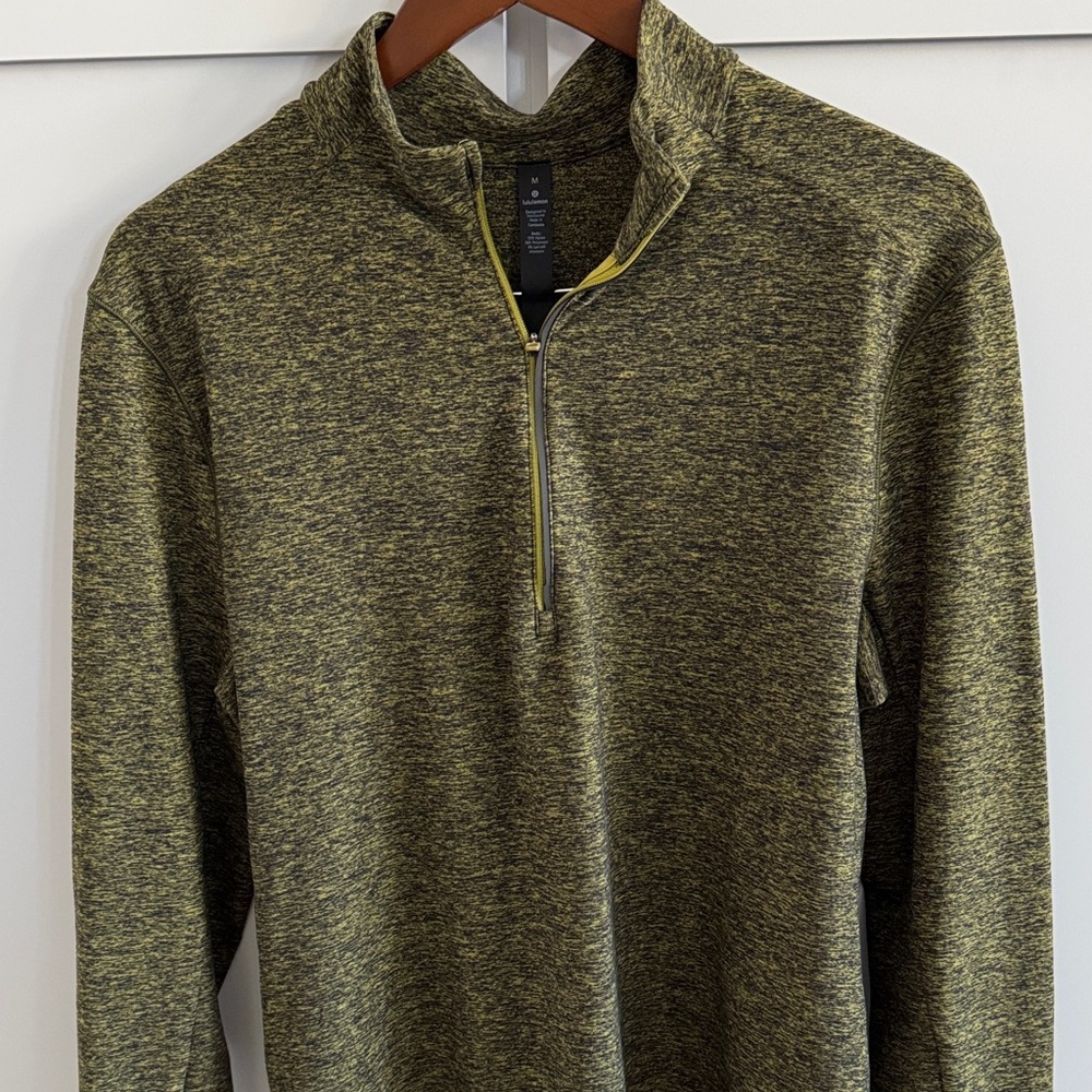 lululemon athletica Men's Olive Zip-Up Sweater - Picture 2 of 5